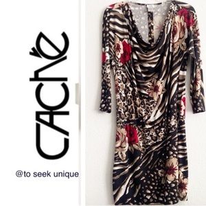 ❤️ CACHE Dress , Animal and Floral Career/Date Night